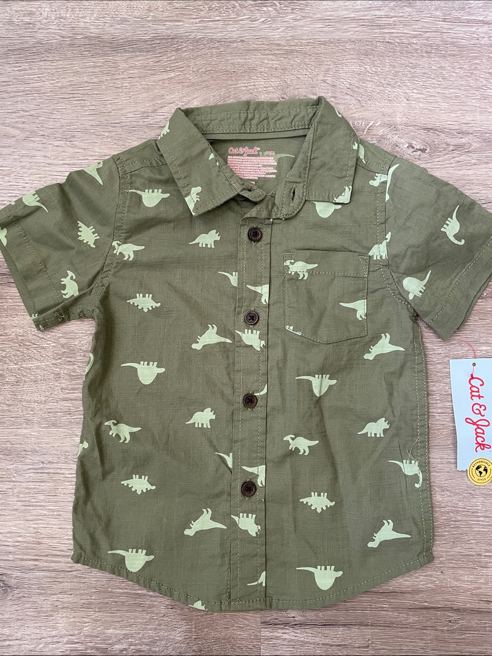 NWT Cat & Jack dinosaur shirt size 18 months